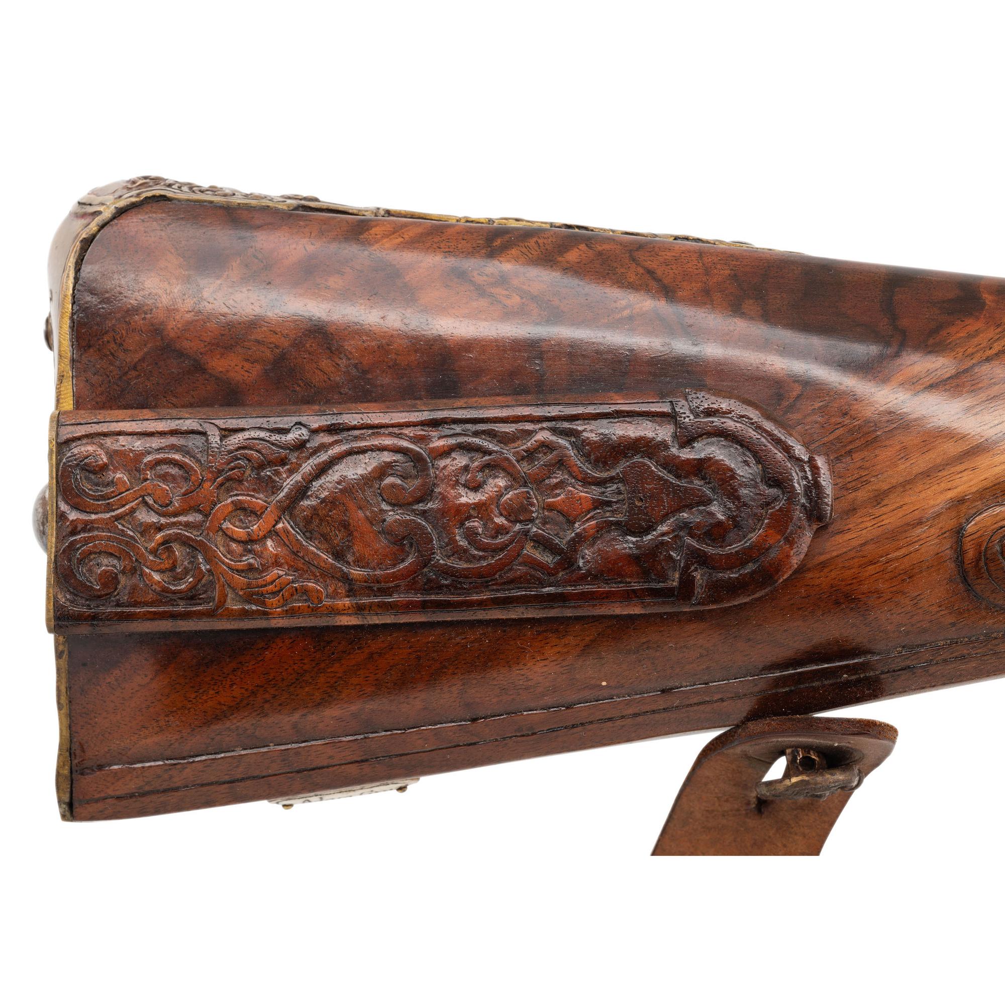 Contemporary Flintlock Jaeger Rifle in the Style of Johann Gratzl