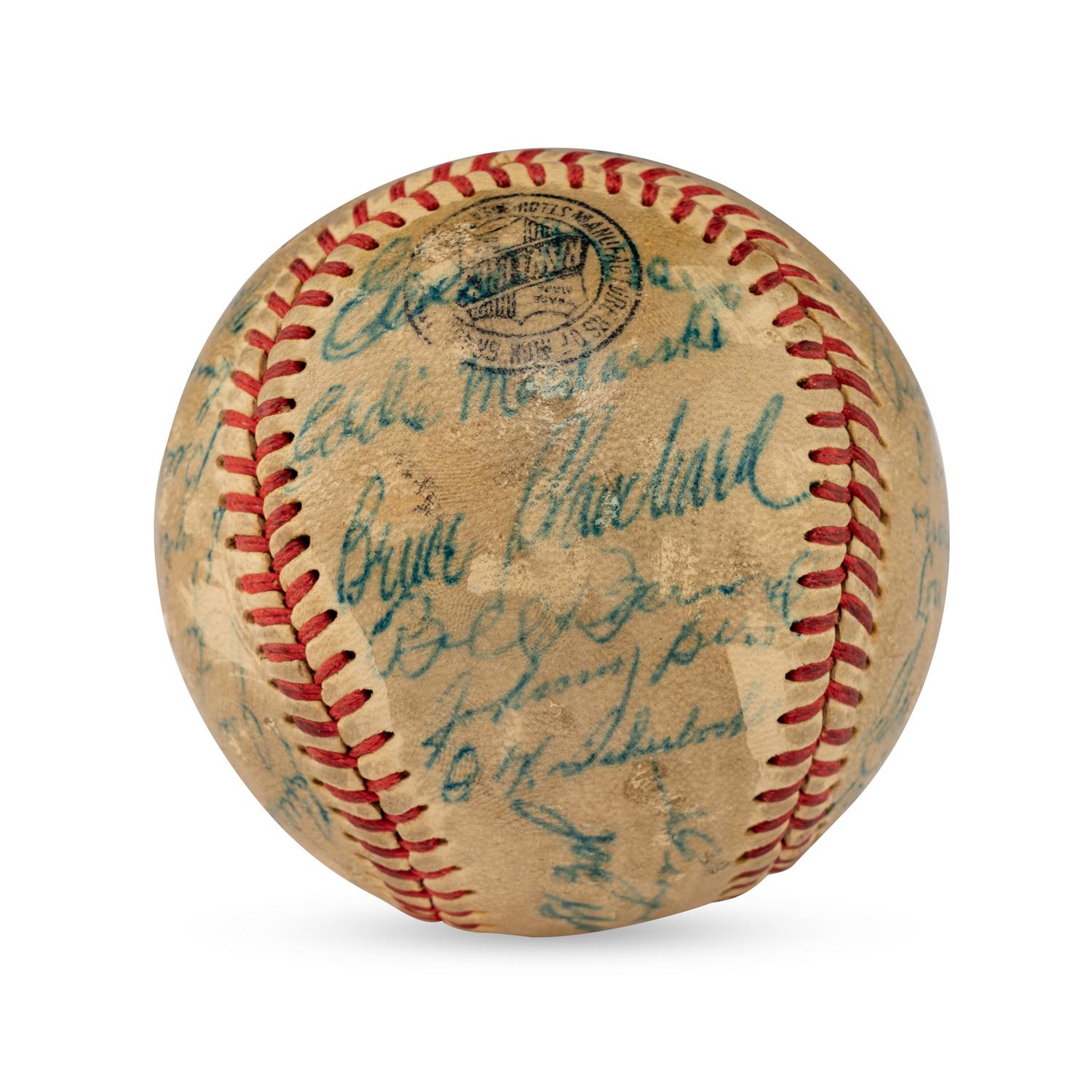 A 1949 Kansas City Blues / Toledo Mud Hens Multi Signed Baseball