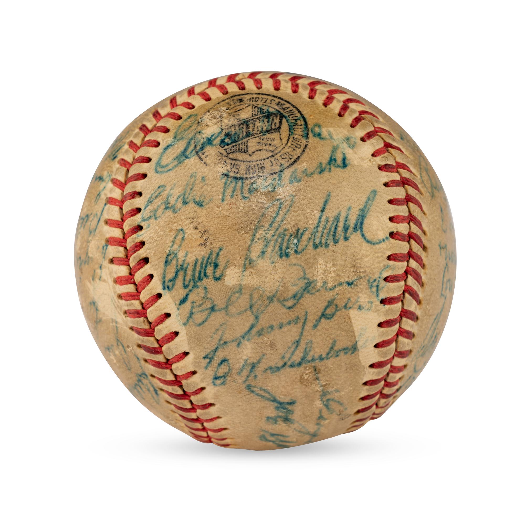 A 1949 Kansas City Blues / Toledo Mud Hens Multi Signed Baseball