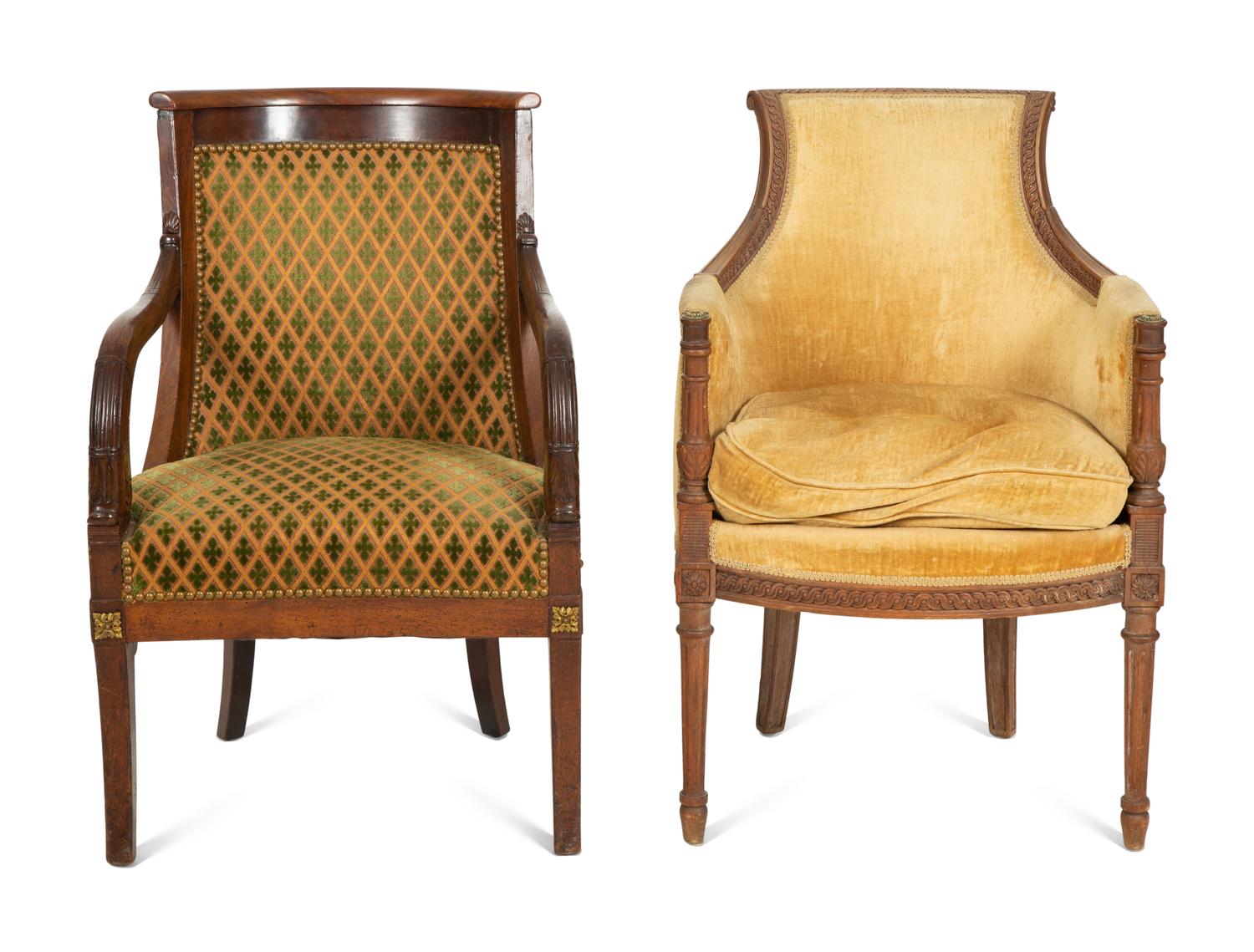Two Regency Style Armchairs