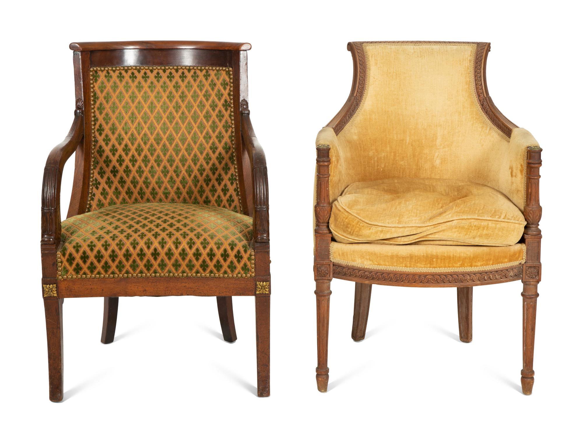 Two Regency Style Armchairs