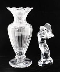 A Baccarat Figure Height of Baccarat figure 9 inches.