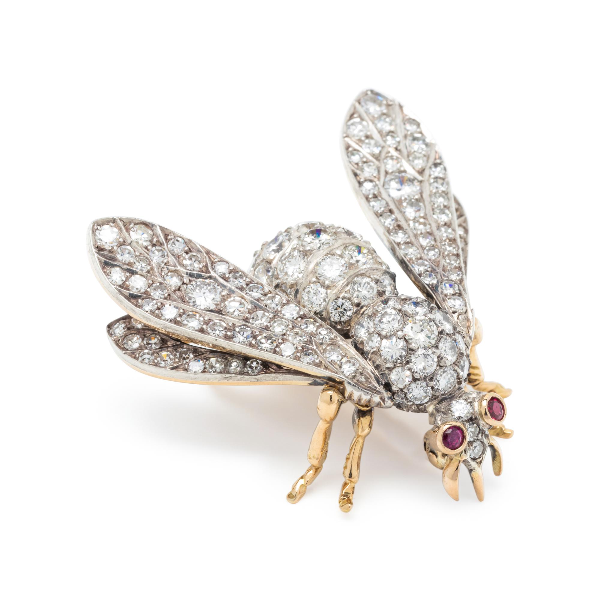 DIAMOND BEE BROOCH