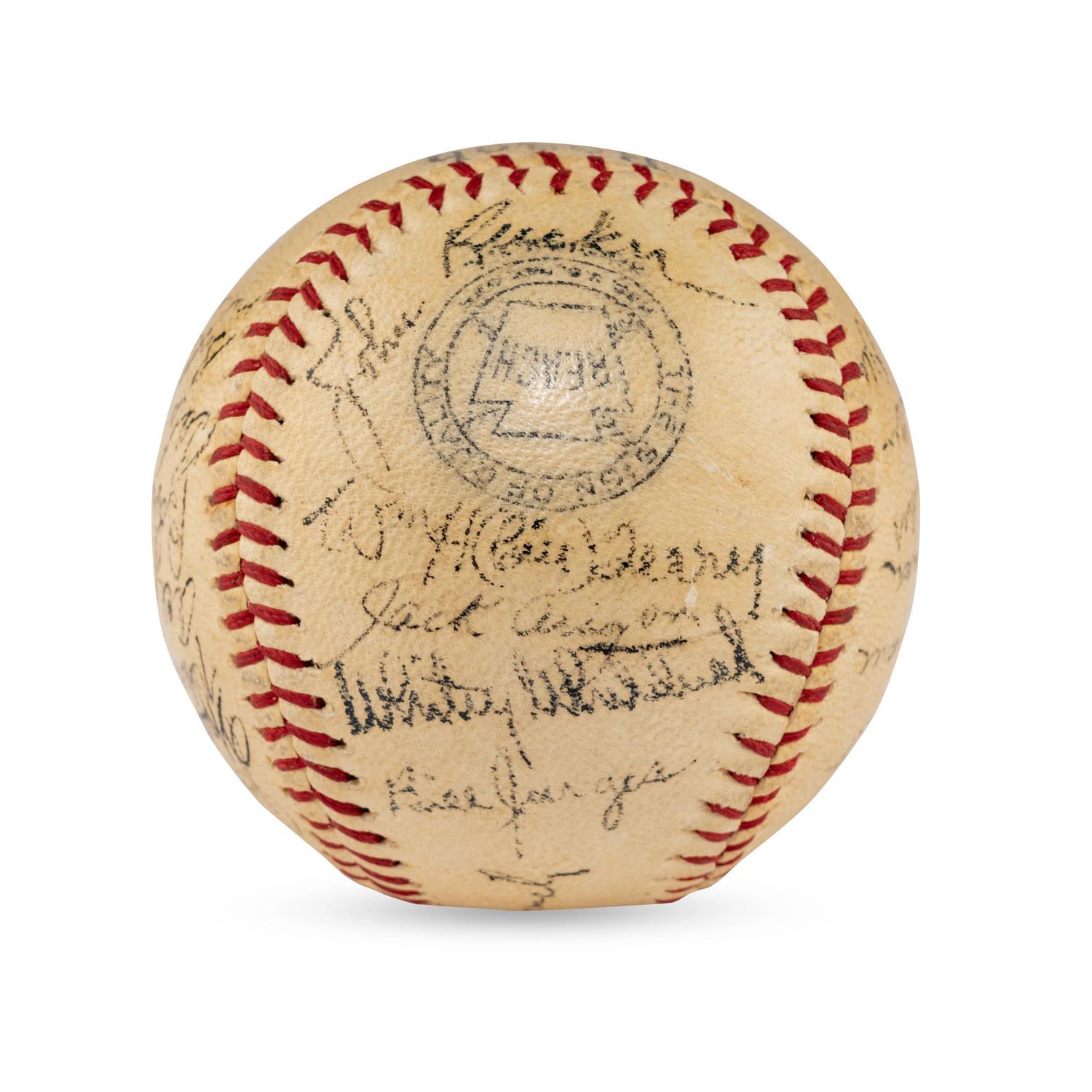 A 1941 New York Giants Team Signed Autograph Baseball Featuring Mel Ott (JSA Auction Letter),