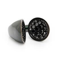 Vram, Black Diamond and Blackened Gold Ring