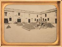 [CIVIL WAR]. Full plate ambrotype of the interior of Fort Marion. Saint Augustine, Florida: ca 1860s.