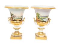 A Pair of Paris Porcelain Urns