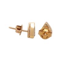 YELLOW GOLD AND DIAMOND STUD EARRINGS