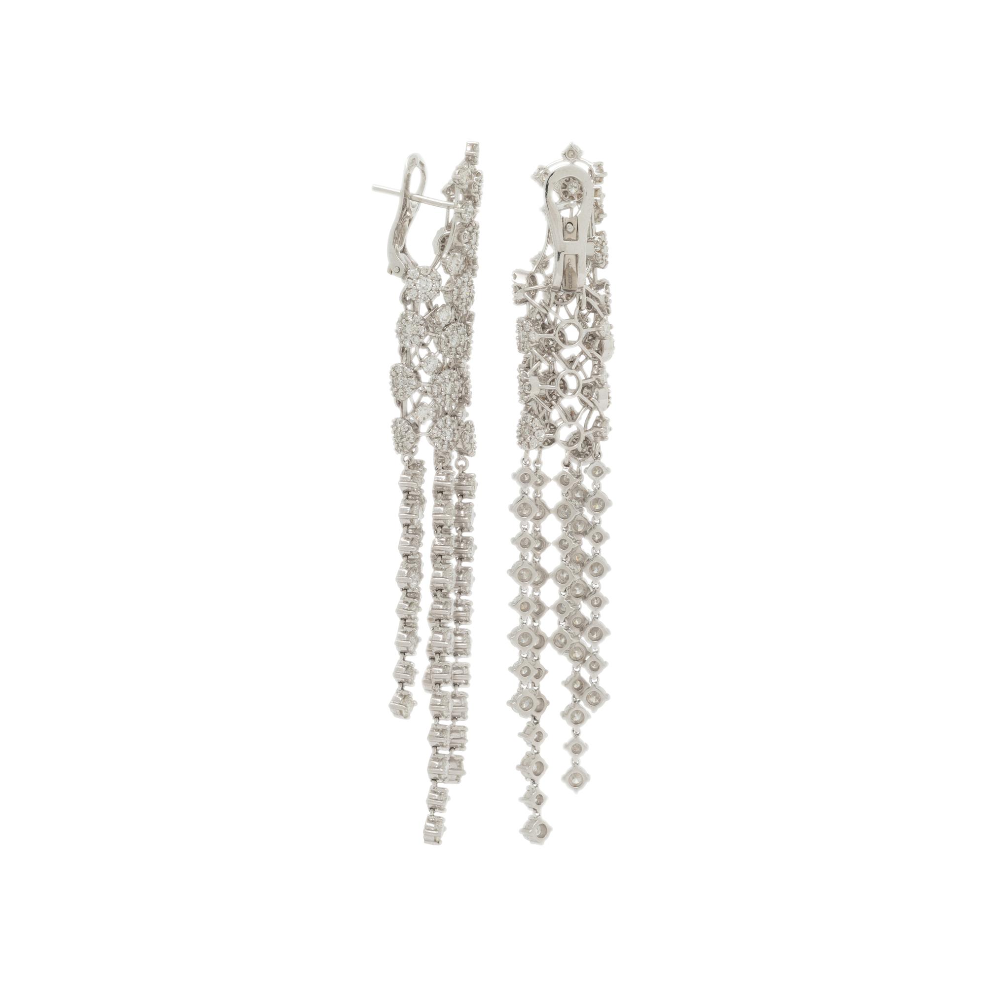 CHIMENTO, DIAMOND AND WHITE GOLD EARRINGS