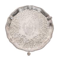 An 18th Century English Silver Salver
