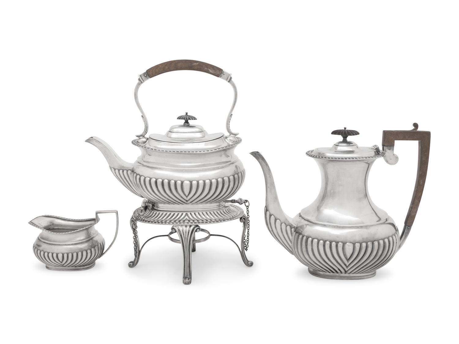 An English Silver Tea and Coffee Service