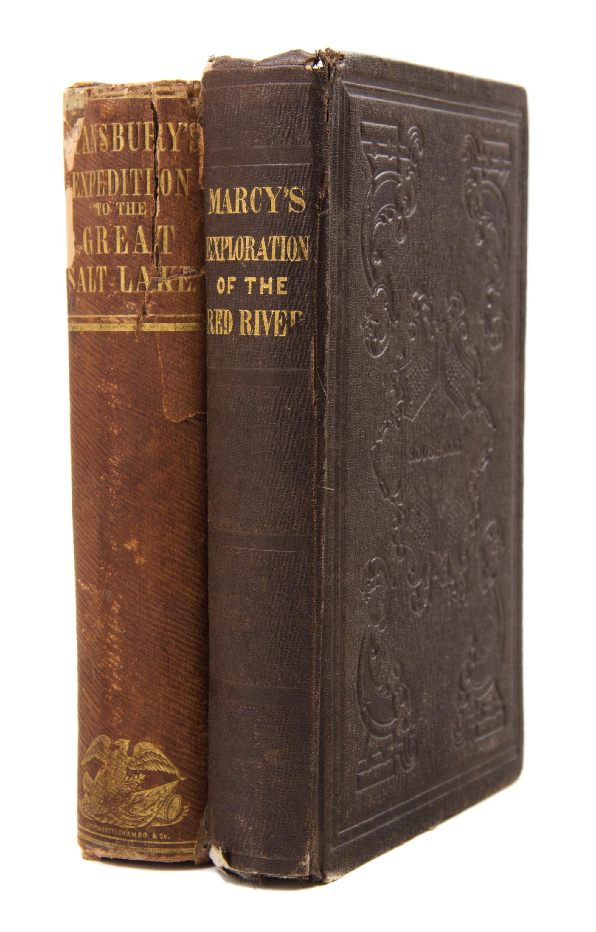 STANSBURY. Exploration...of the...Great Salt Lake of Utah. Philadelphia, 1852. -- MARCY Exploration of the Red River. Washington, 1854.