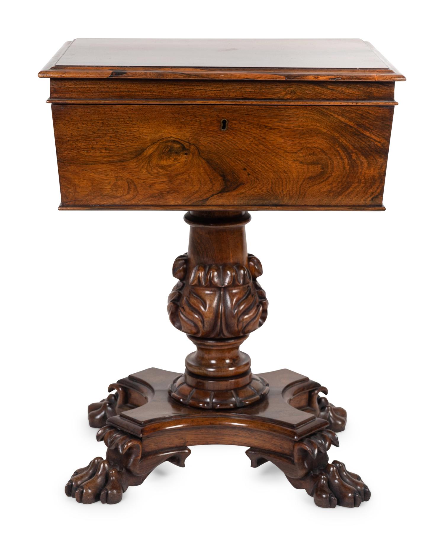 A Regency Diminutive Rosewood Teapoy — 19 CENTURY