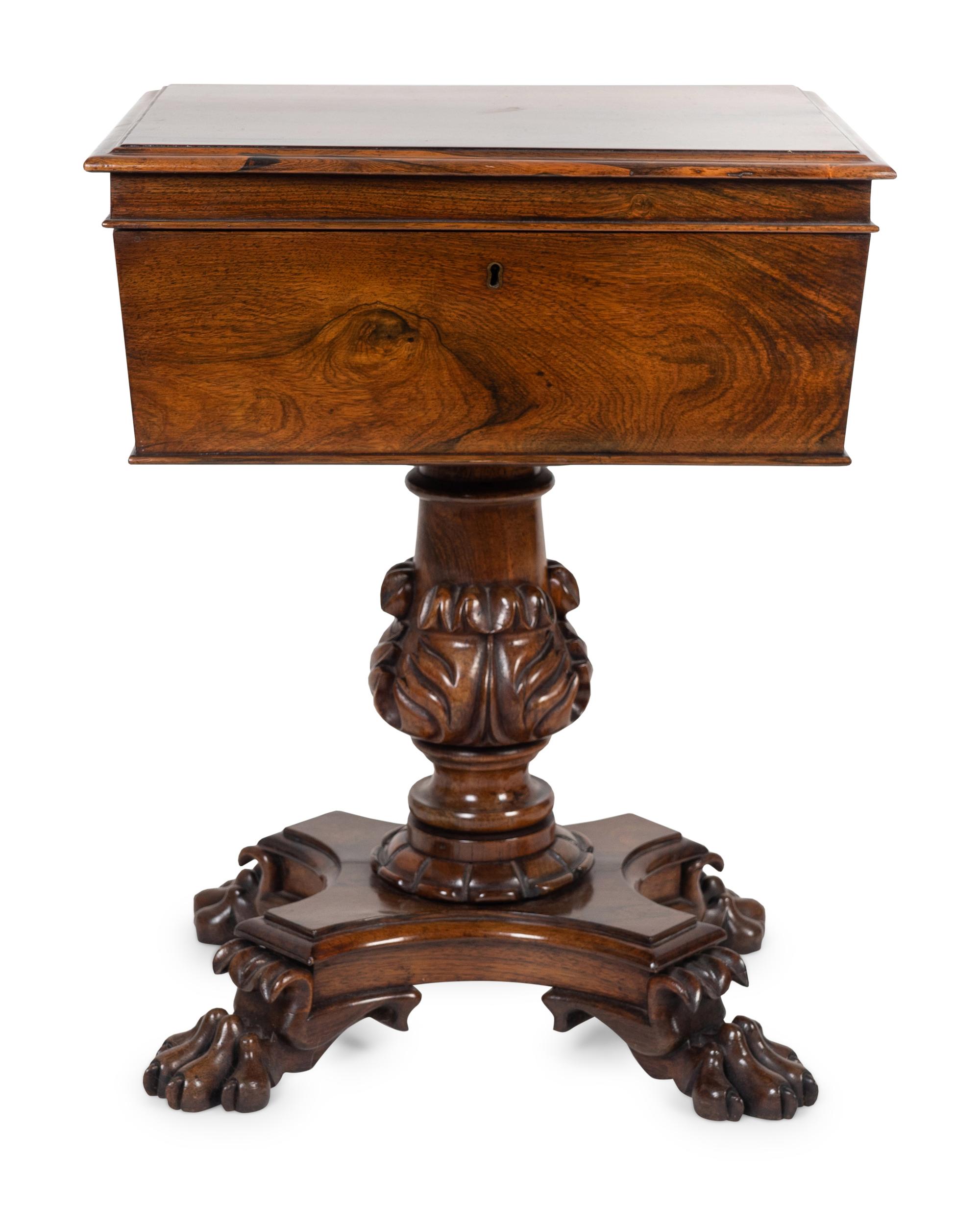 A Regency Diminutive Rosewood Teapoy — 19 CENTURY