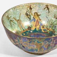 A Wedgwood Black Fairyland Lustre Imperial Bowl UK, circa 1925