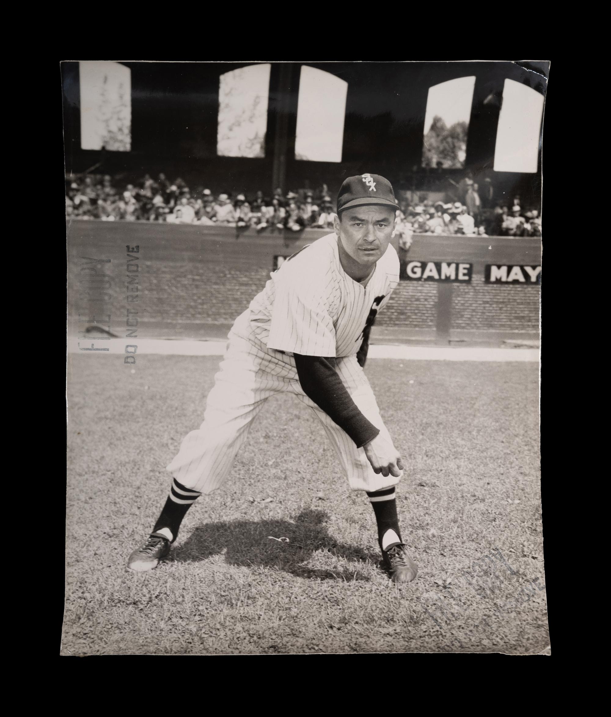 A Group of 1950s Comiskey Park Chicago White Sox Signed Type One Photographs and Ephemera Including Nellie Fox Signed Photograph,