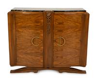An Art Deco Marble-Top Cabinet in the Style of Alfred Porteneuve