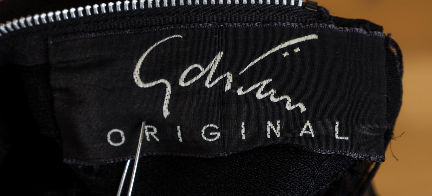 A Gilbert Adrian Black Cocktail Dress, No size.