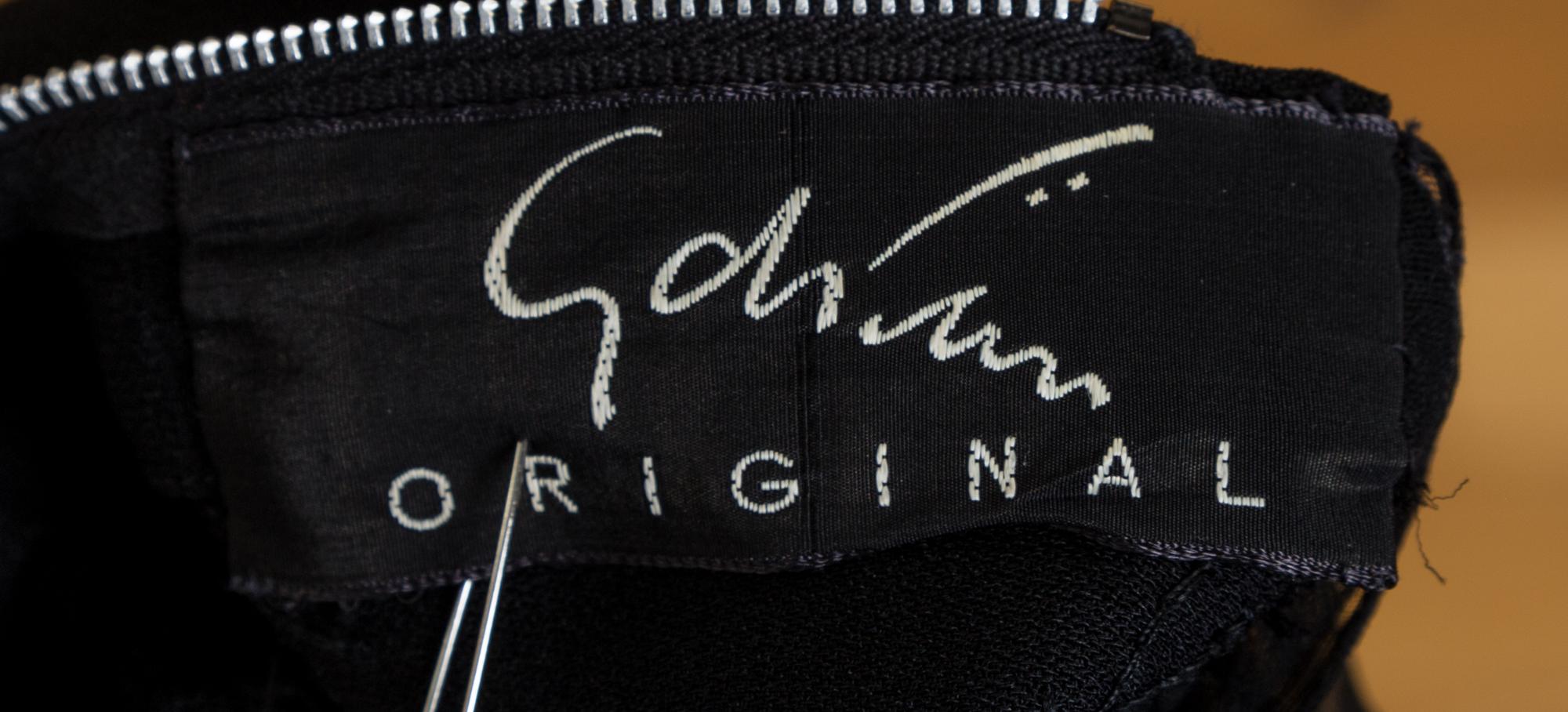 A Gilbert Adrian Black Cocktail Dress, No size.