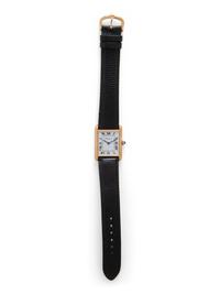 CARTIER, YELLOW GOLD PLATED 'TANK' WATCH