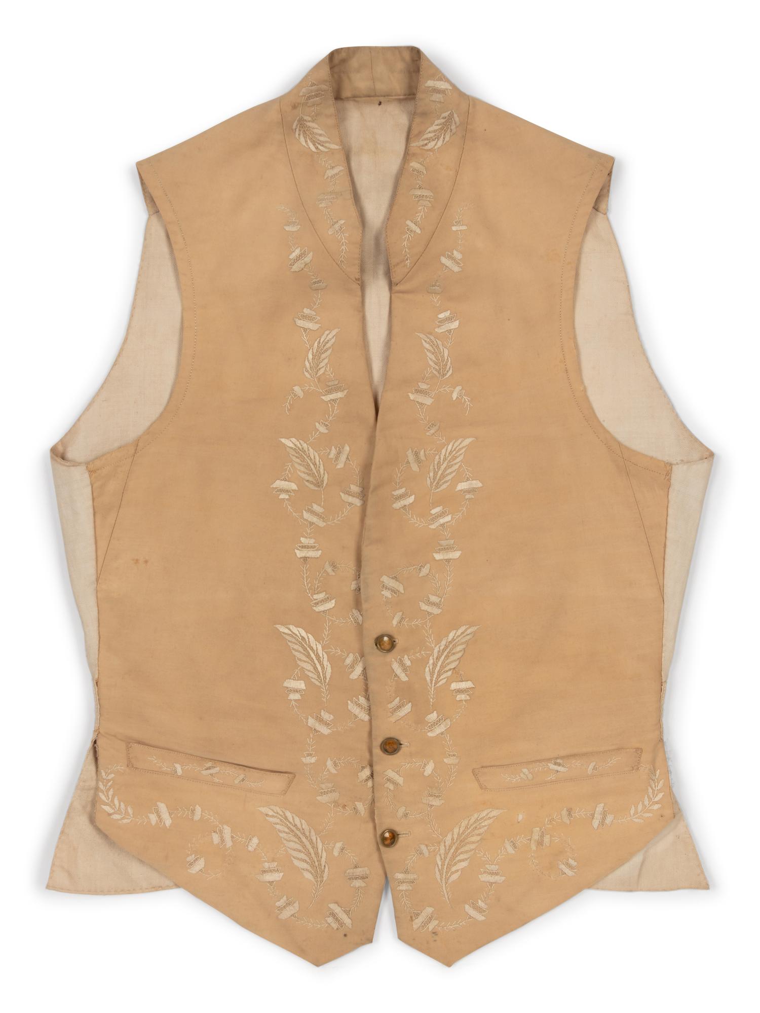 Three Men's 19th Century Waistcoats/Vests, 1840-1860