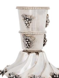 An Israeli Silver Kiddush Wine Fountain