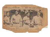 A Stunning 1927 World Series Lloyd Waner, Babe Ruth, Paul Waner and Lou Gehrig Type Three International Newsreel Photograph Published in Chicago American (PSA Authenticated)