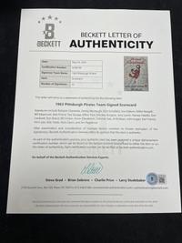 A 1963 Pittsburgh Pirates Team Signed Autograph St. Louis Cardinals Game Program Scorecard Featuring Roberto Clemente (Beckett Authentication Services)