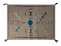 Navajo Sandpainting Weaving, Water Chant