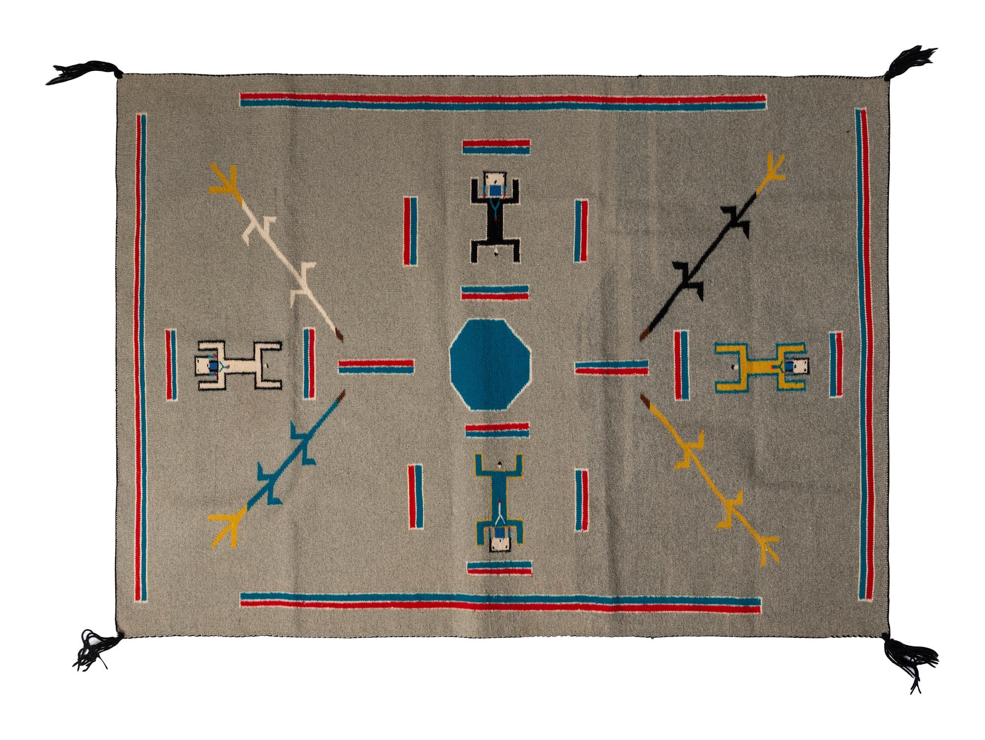 Navajo Sandpainting Weaving, Water Chant