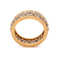 CARTIER, YELLOW GOLD AND STEEL RING