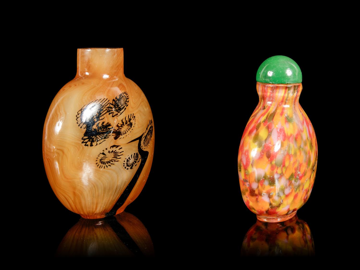 Two Chinese Glass Snuff Bottles