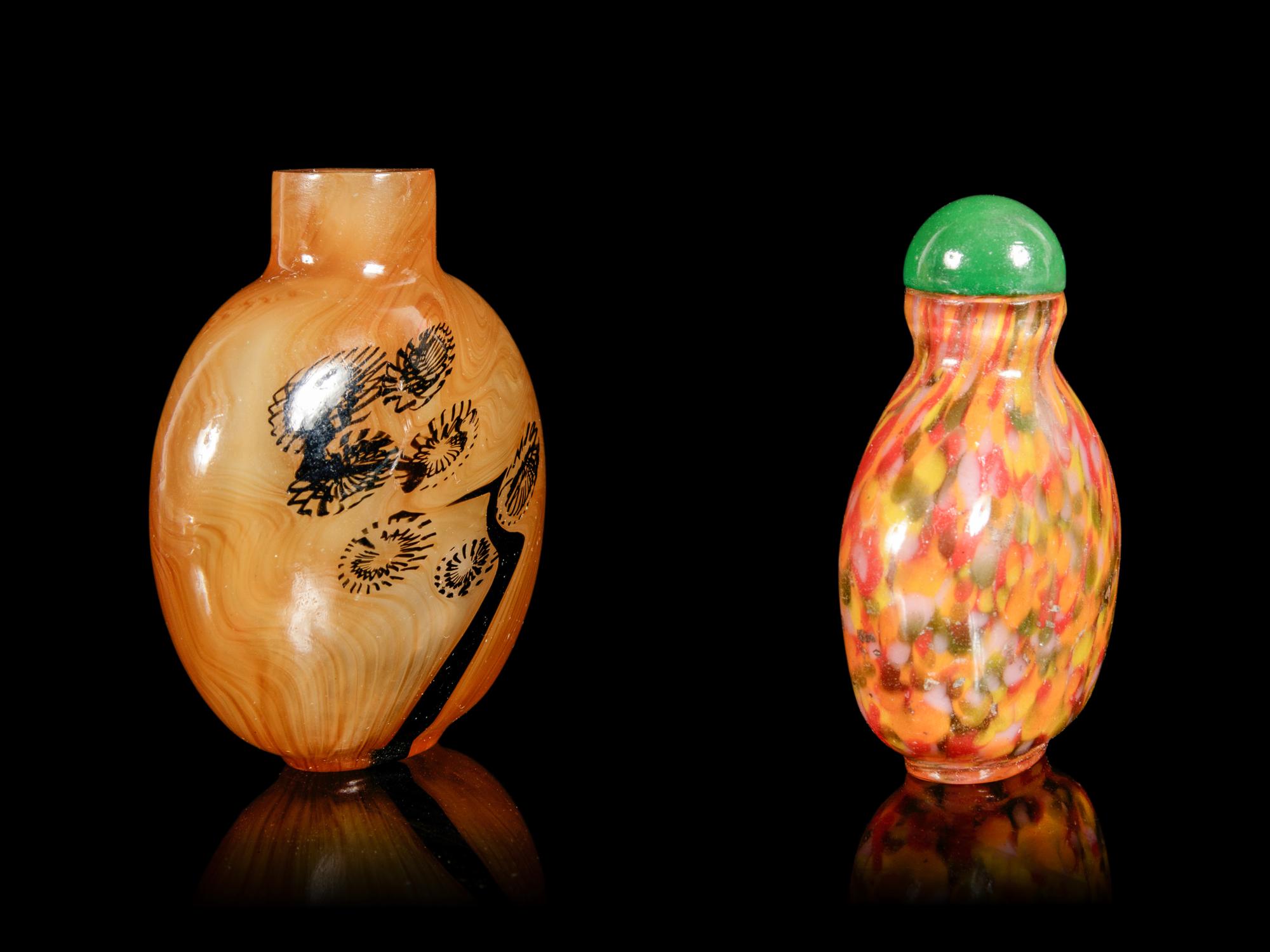 Two Chinese Glass Snuff Bottles