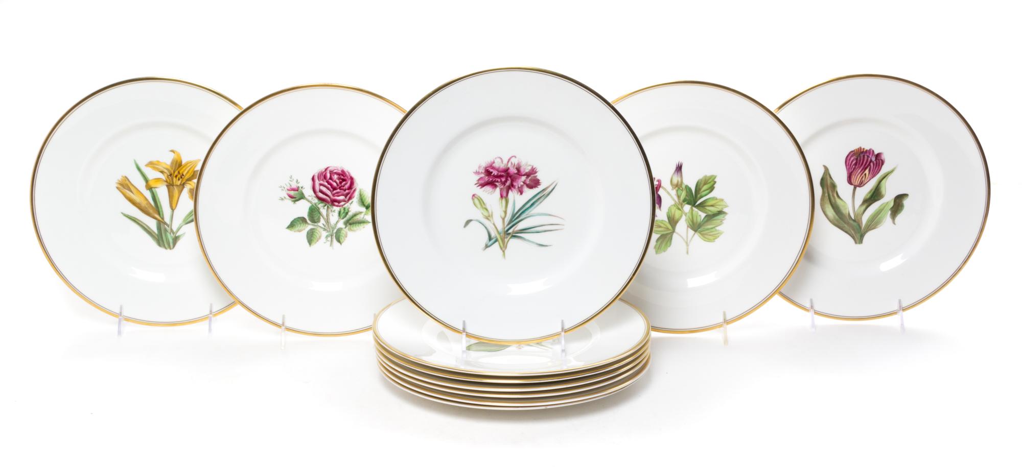 A Suite of Eleven Royal Worcester Porcelain Plates Diameter 10 1/2 inches. — 20TH CENTURY