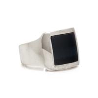 CARTIER, WHITE GOLD 'SANTOS DUMONT' HAWK'S EYE RING