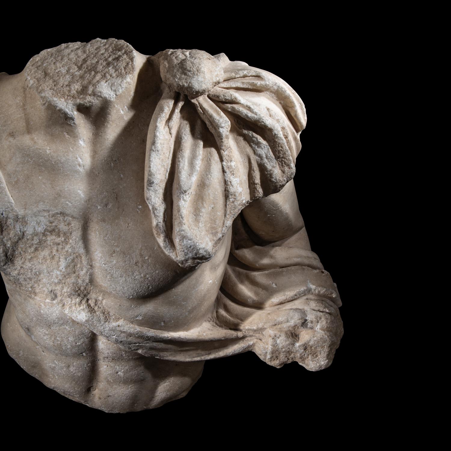 An Over-Lifesized Roman Marble Torso