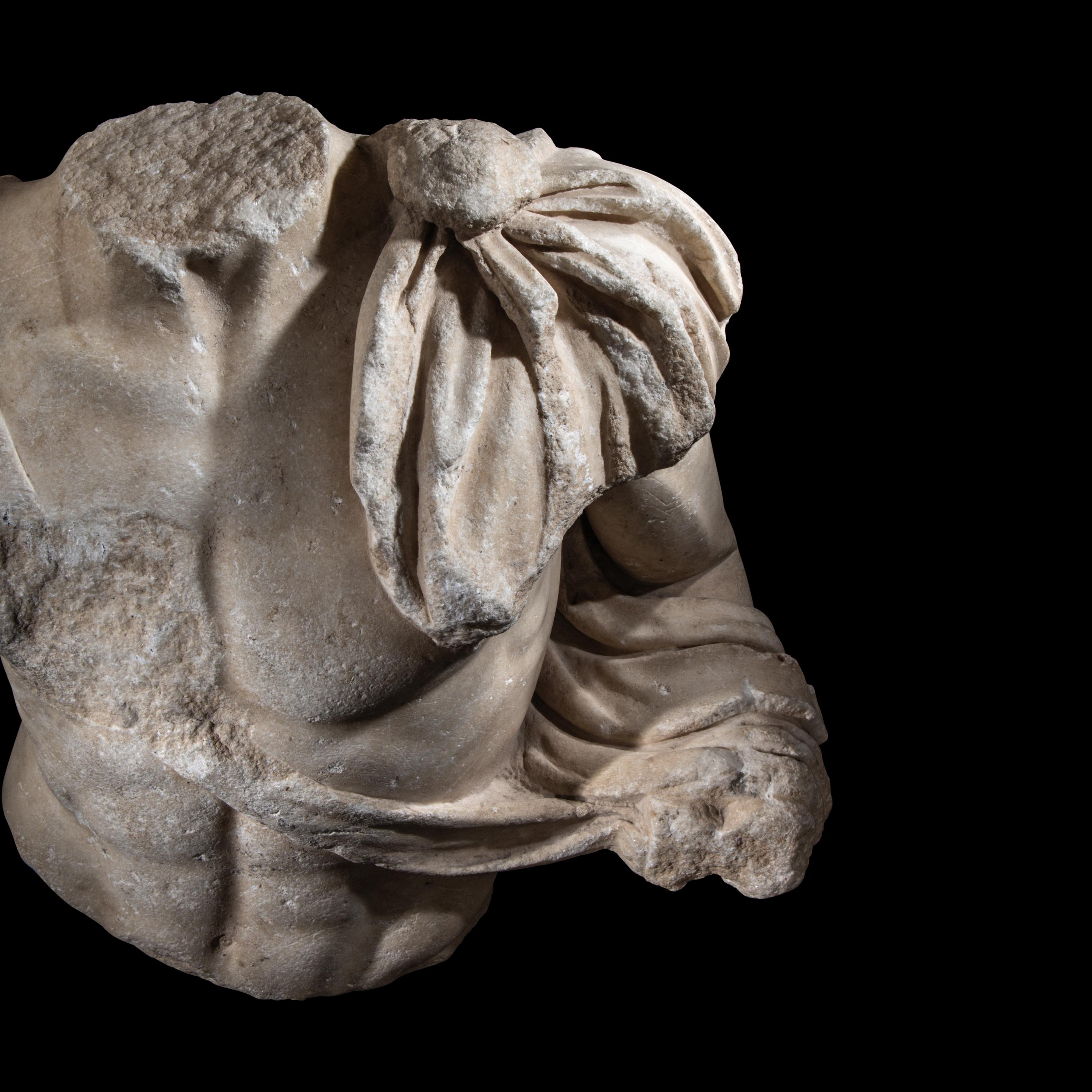 An Over-Lifesized Roman Marble Torso