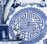 A Pair of Chinese Blue and White Porcelain Covered Boxes