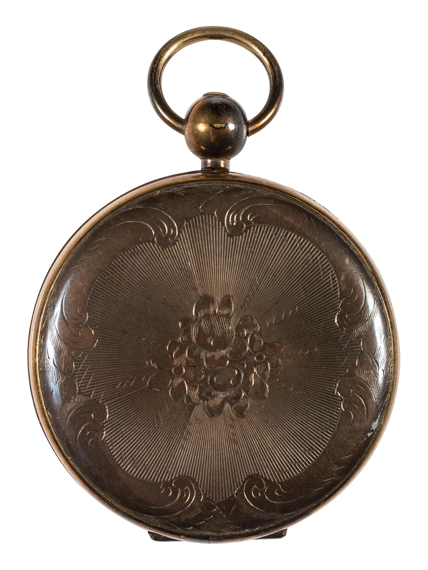 [CIVIL WAR]. Sweetheart locket containing ambrotype of a 5th US Infantry sergeant.