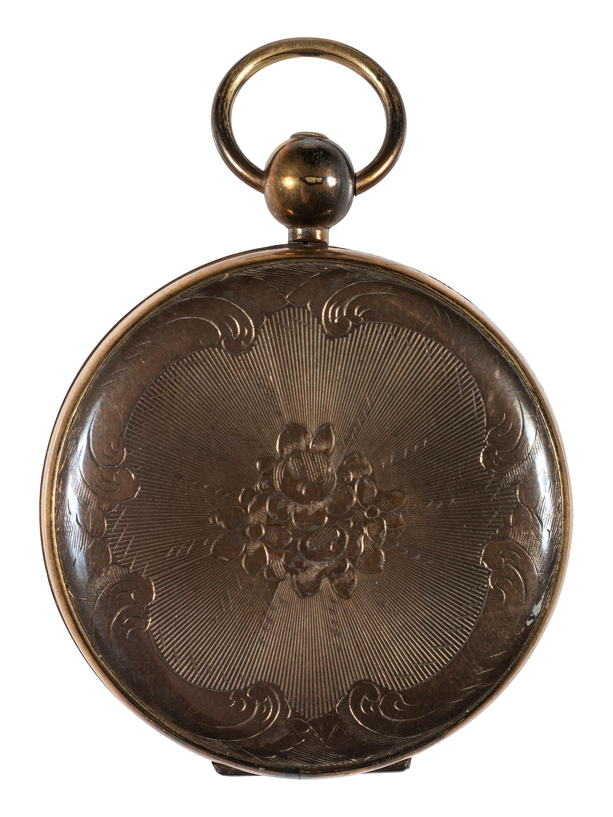 [CIVIL WAR]. Sweetheart locket containing ambrotype of a 5th US Infantry sergeant.