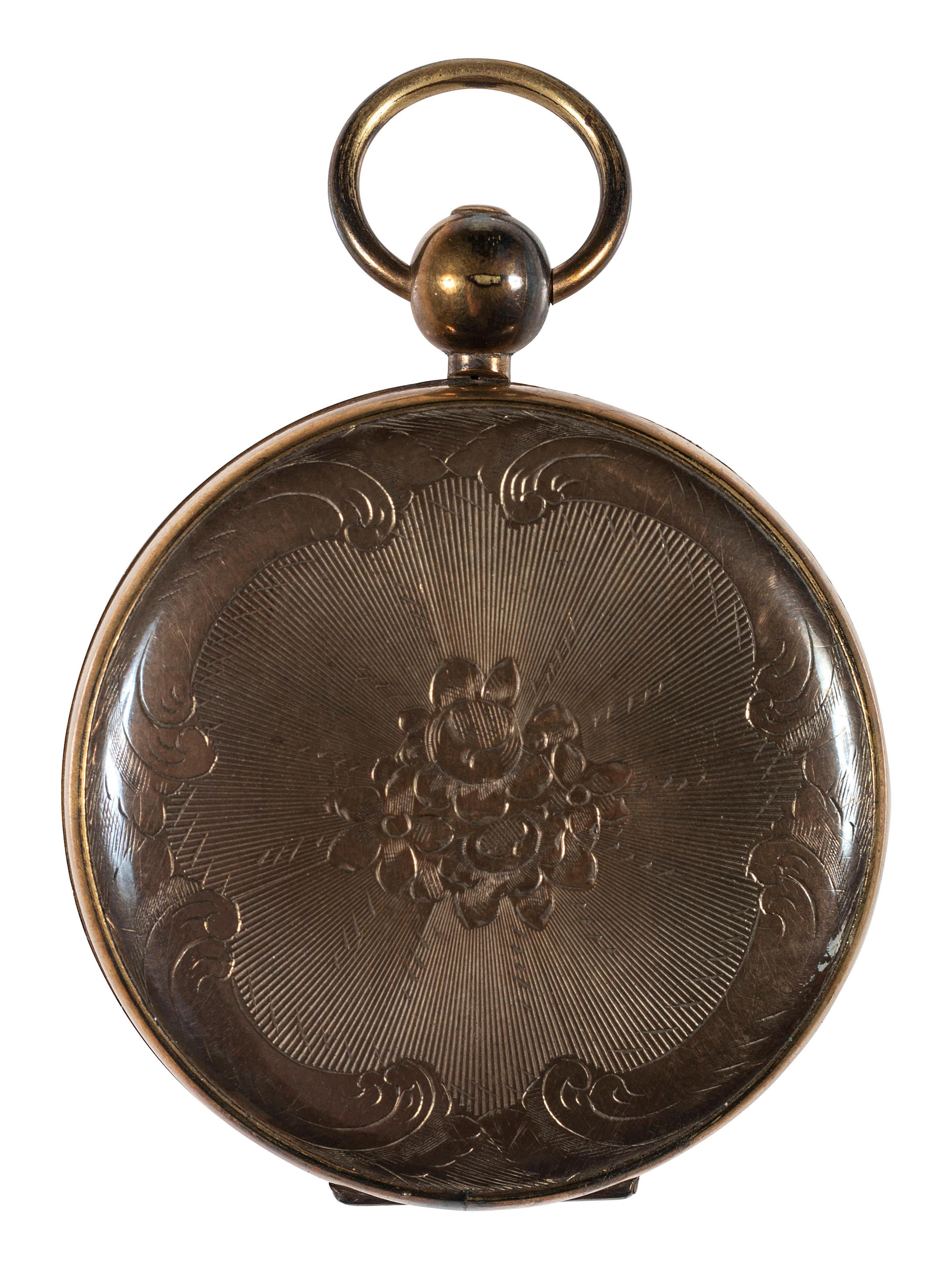 [CIVIL WAR]. Sweetheart locket containing ambrotype of a 5th US Infantry sergeant.