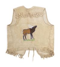 Plateau Beaded Hide Vest, with Elk