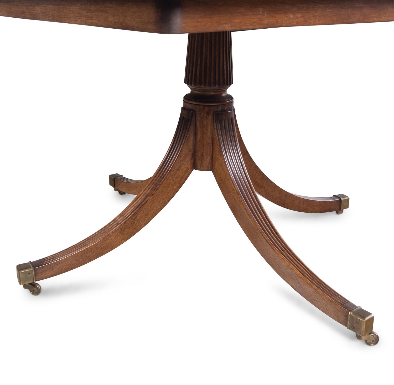 A Dessin Fournir George III Style Mahogany Pedestal Dining Table