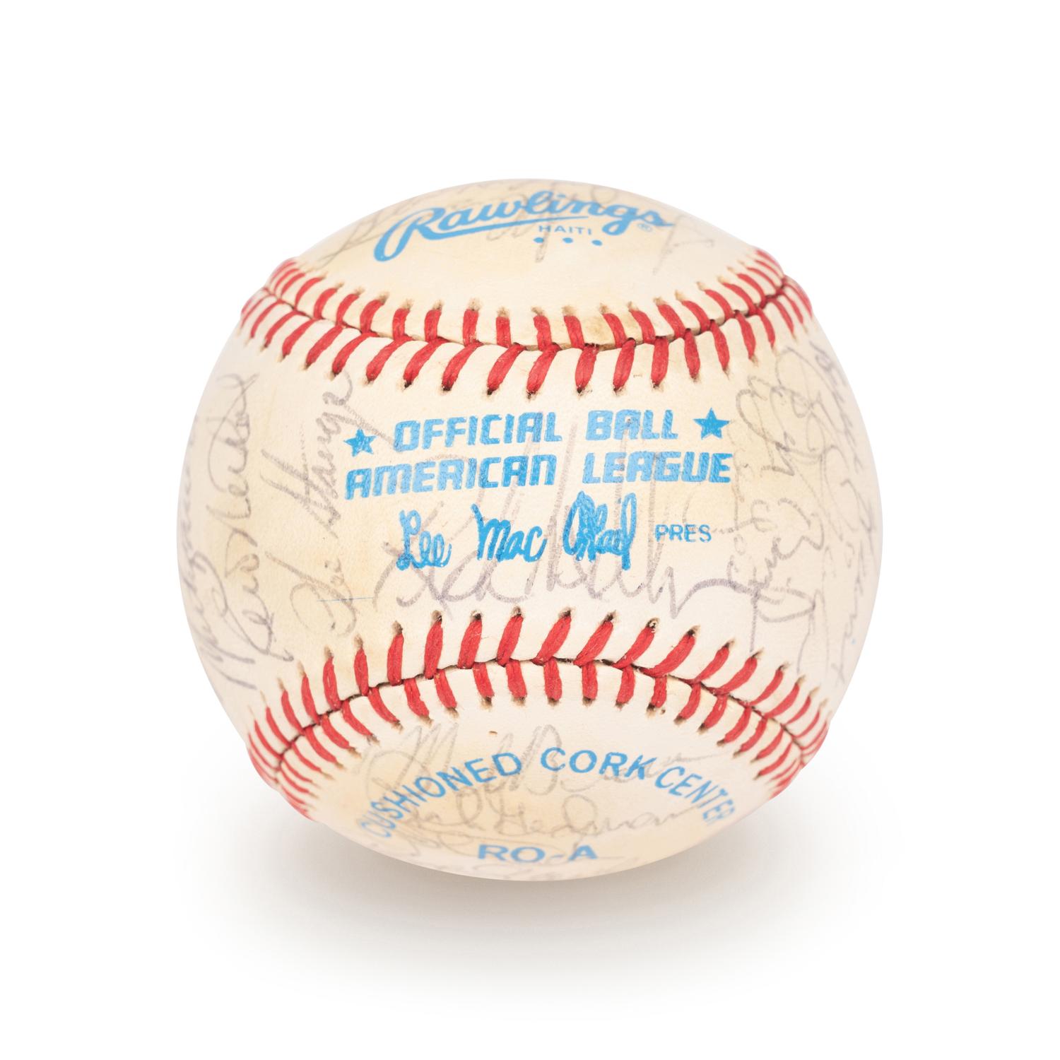 A 1983 Boston Red Sox Team Signed Autograph Baseball with 29 Signatures (Beckett Authentication Services Letter BAS Certified),