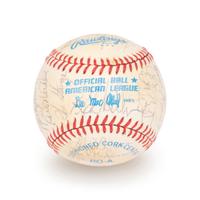 A 1983 Boston Red Sox Team Signed Autograph Baseball with 29 Signatures (Beckett Authentication Services Letter BAS Certified),