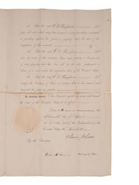 [CIVIL WAR] -- [RECONSTRUCTION] -- JOHNSON, Andrew (1808-1875). A group of three pardons stamp-signed by President Andrew Johnson, two granting amnesty to men associated with Confederate guerillas from Clay County, Missouri.