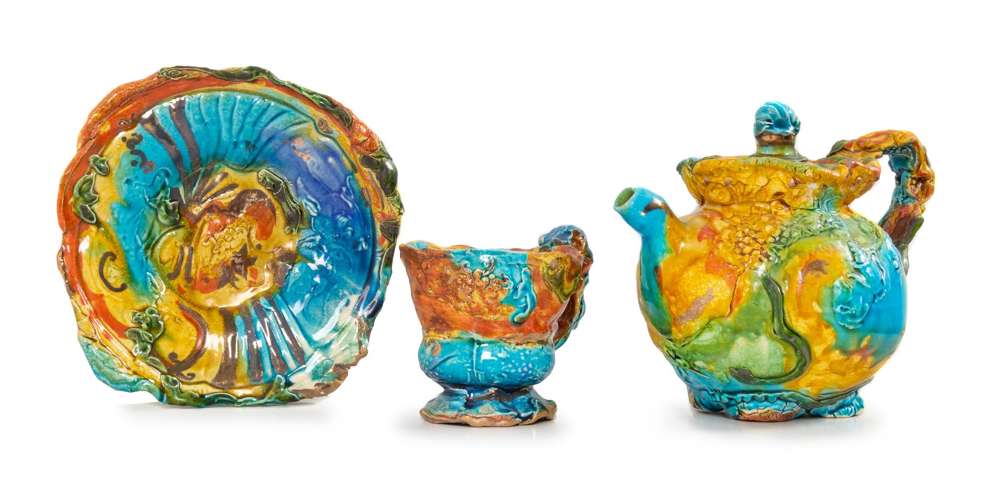 Teapot, Cup and Plate