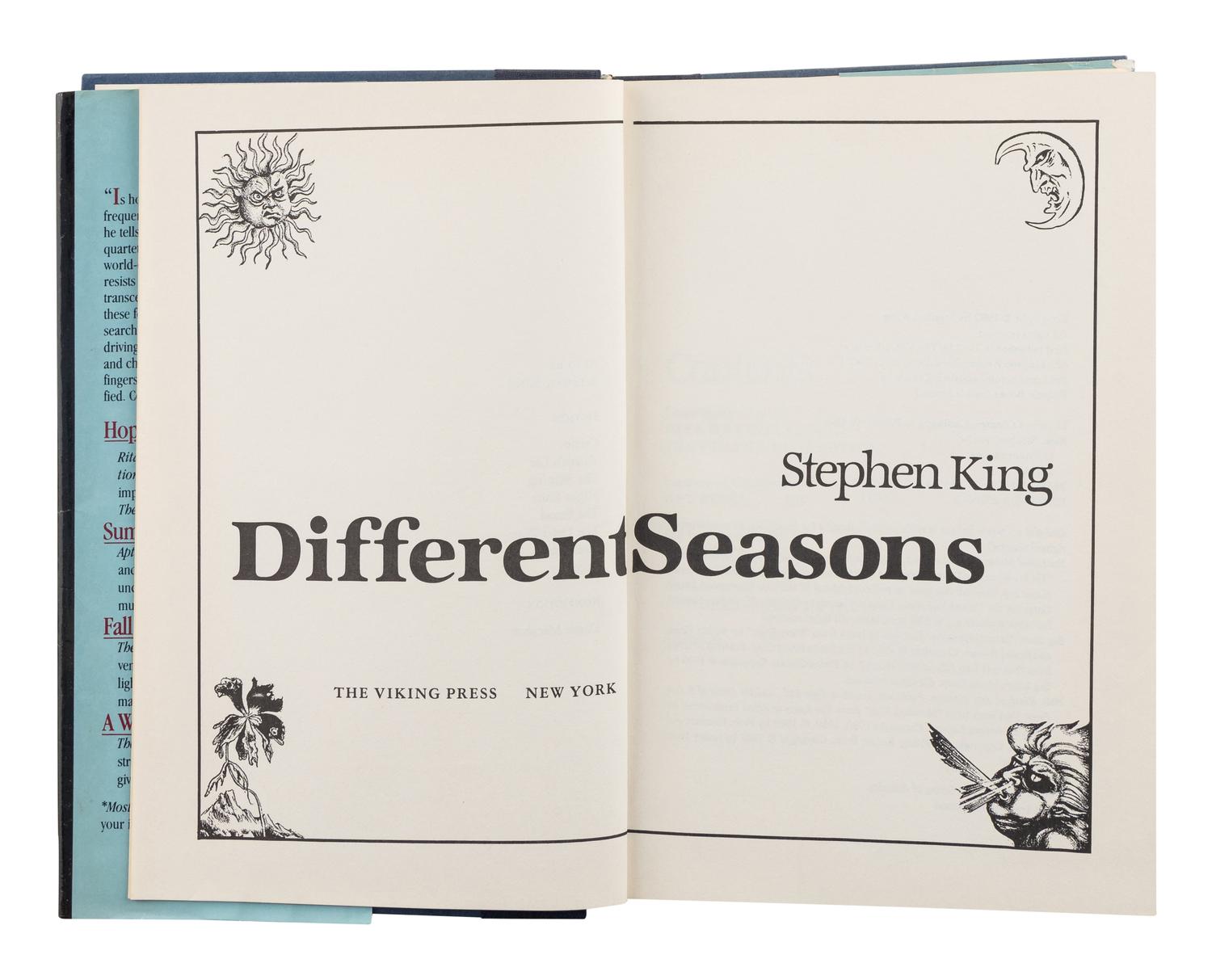 KING, Stephen (b. 1947). A group of 8 works by King, MOST FIRST EDITIONS, comprising: