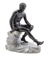A Continental Bronze Figure of Mercury Height 12 inches. — AFTER THE ANTIQUE