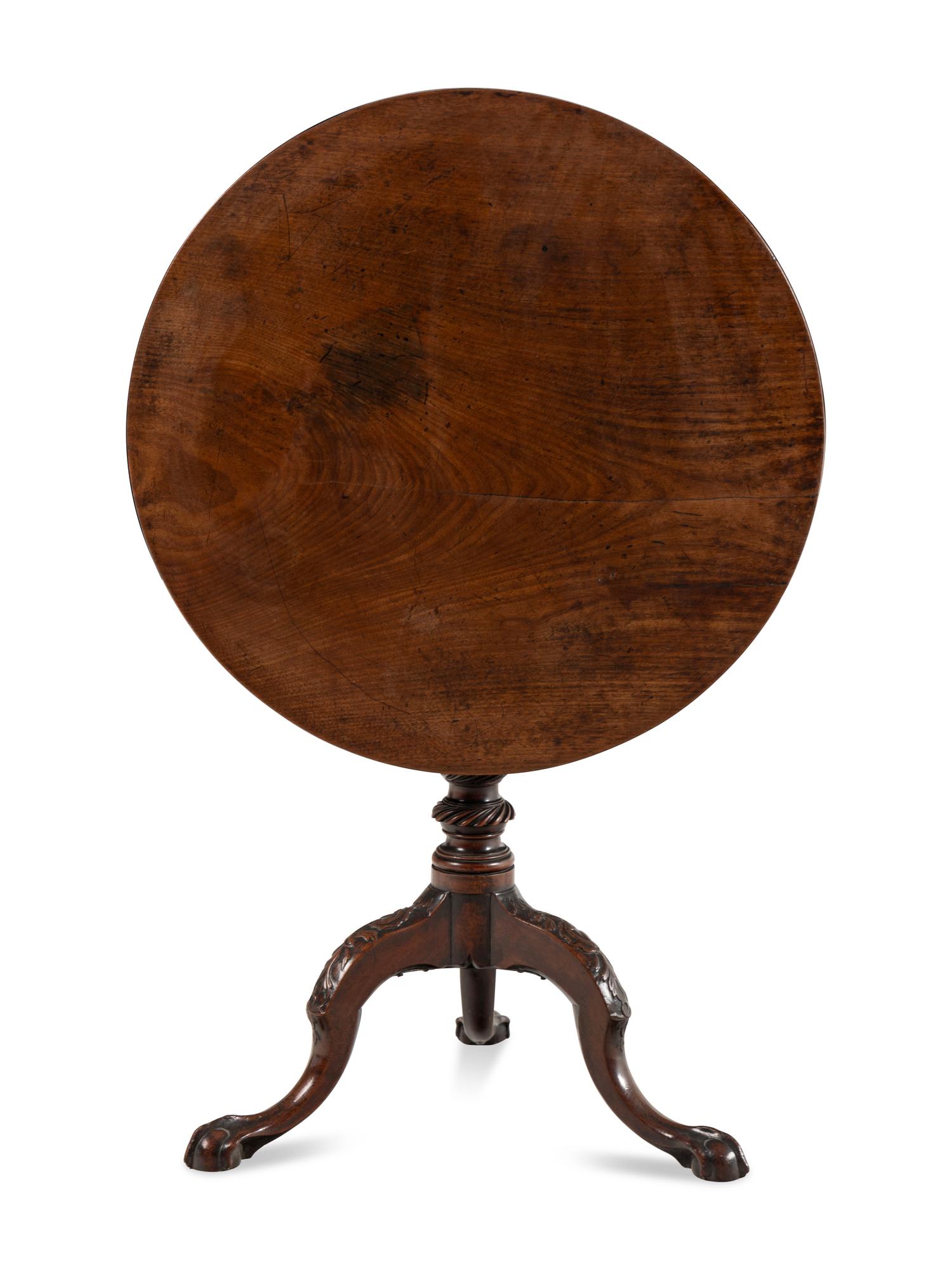 A George III Mahogany Tilt-Top Tea Table
